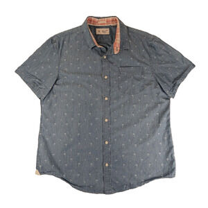 Penguin Shirt XL Men's Button Down Short Sleeve Munsing wear Cotton Shirt Casual